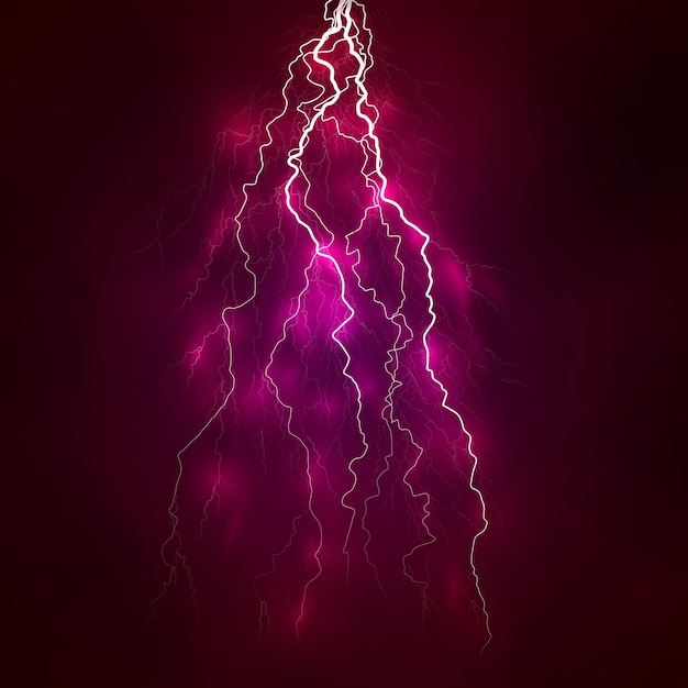 Vector bright lightning on a background