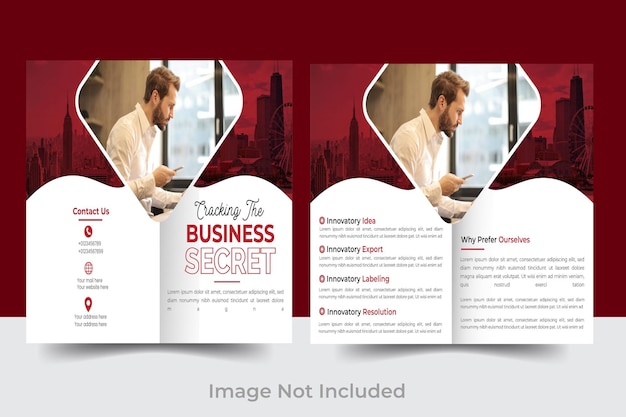 Vector Brochure Bifold Design Template