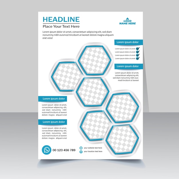 Vector brochure flyer design layout template size a4 front page and back page infographics