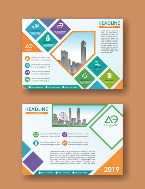 Vector brochure flyer magazine cover & poster template