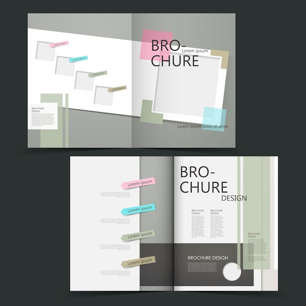 Vector brochure lay-out ontwerpsjabloon