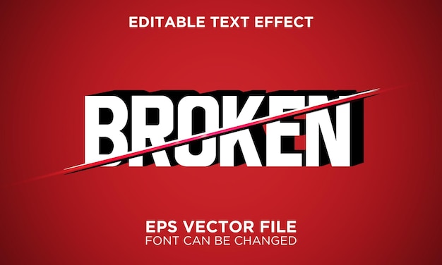 Vector Broken Text Effect