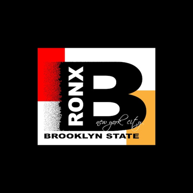 Vector bronx lettering stylish design