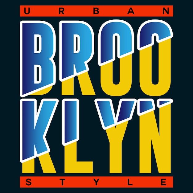 Vector brooklyn typografie illustratie ontwerp