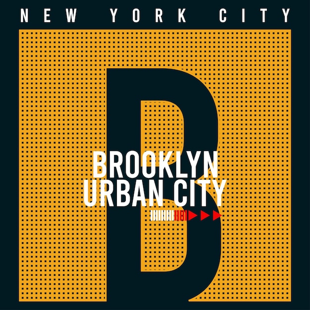 vector brooklyn typography illustration design