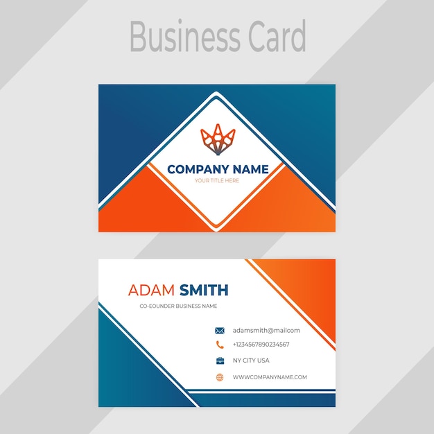 Vector vector brown business card for corporate professionals