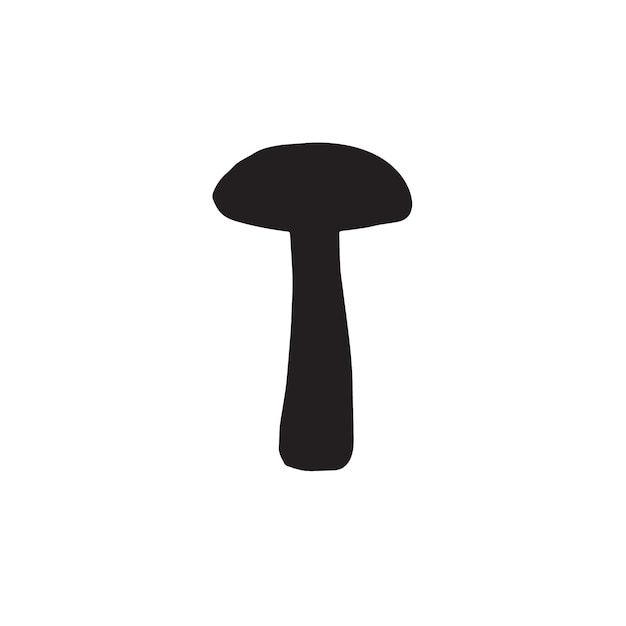 벡터 갈색 모자 boletus 버섯 실루엣