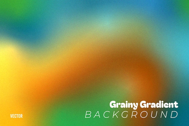 Vector brown green blue and yellow grainy gradient background pastel blurred colors noise texture