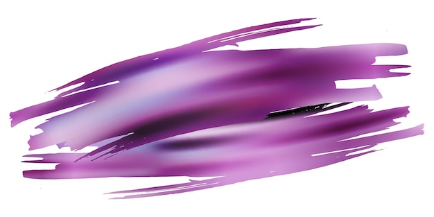 Vector Brush Stroke. Abstract Fluid Splash. Gradient Paintbrush. Isolated Splash on White Backdrop. Sale Banner Brushstroke. Watercolor Textured Background.  Violet Purple