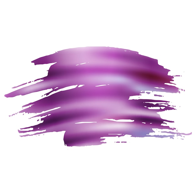 Vector Brush Stroke. Abstract Fluid Splash. Violet Purple Gradient Paintbrush. Isolated Splash on White Backdrop. Sale Banner Brushstroke. Watercolor Textured Background.