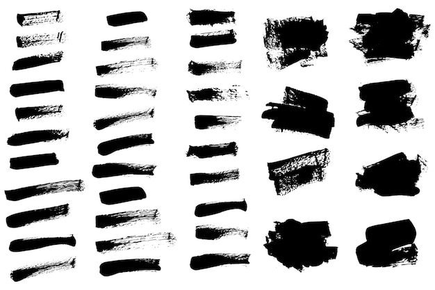 Vector brush stroke Grunge texture brush on white background