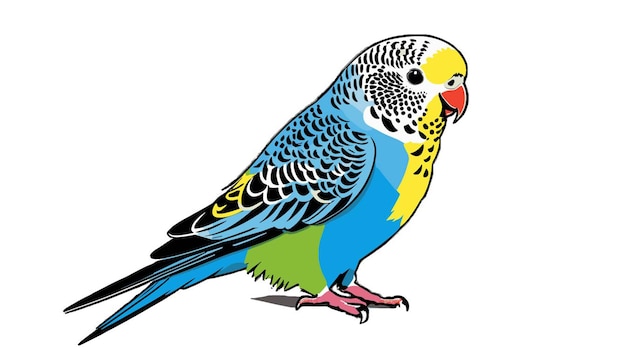 Vector vector of a budgie