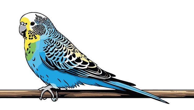 Vector vector of a budgie