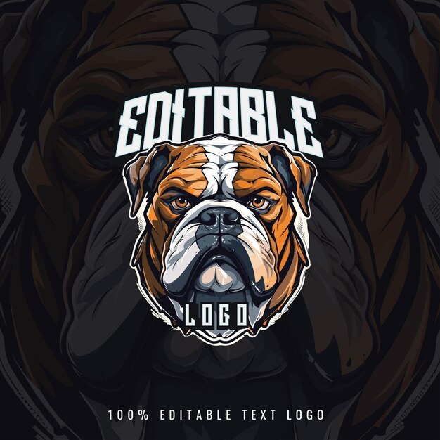 Vector vector bulldog sport logo illustration