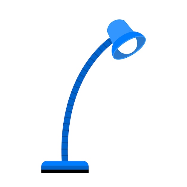 Vector bureaulamp in blauwe kleur op witte achtergrond