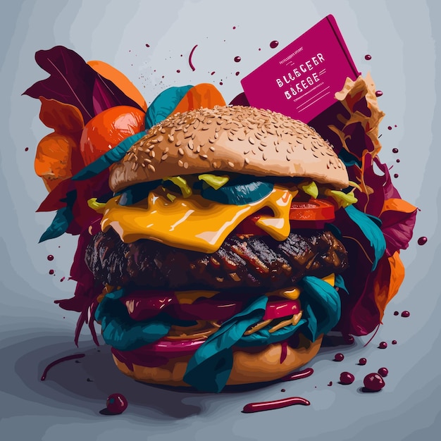 Vector vector burger illustratie door ai generatie