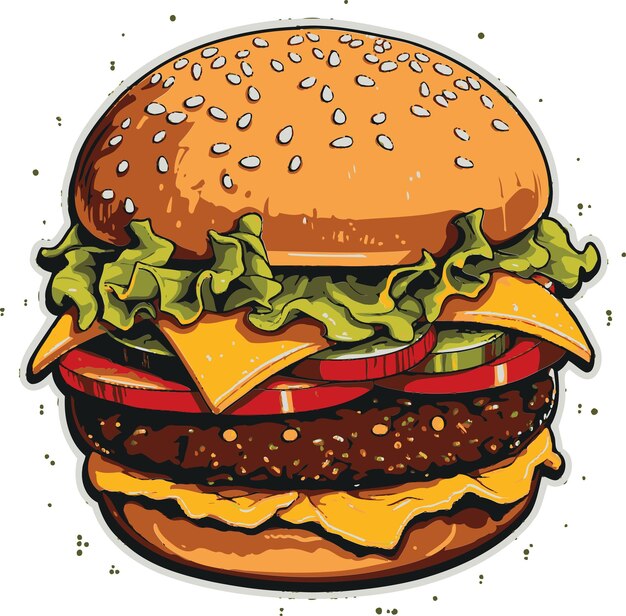 Vector Burgers artistieke compilatie Burger Vector Graphics compilatie
