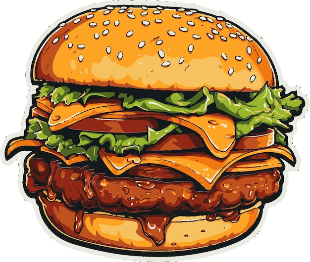 Vector Burgers Graphic Assets Burger Vector Illustrations Pack