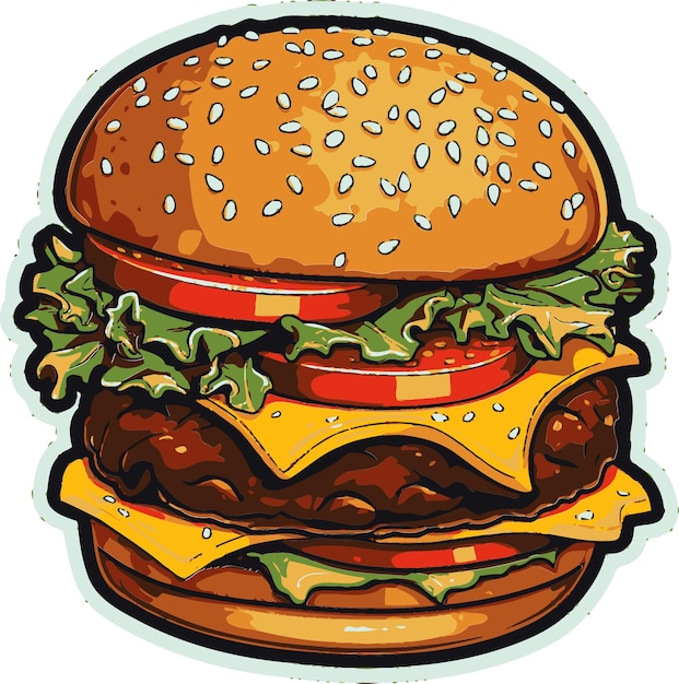 Vector vector burgers ontwerpbronnen burger vector illustraties in overvloed