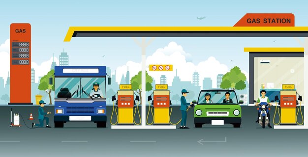 Vector vector of bus stand