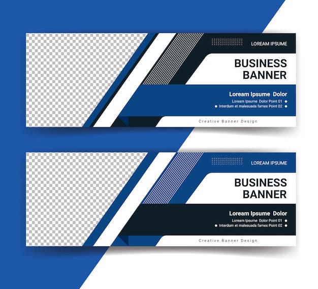 Vector business banner and social media Facebook cover template