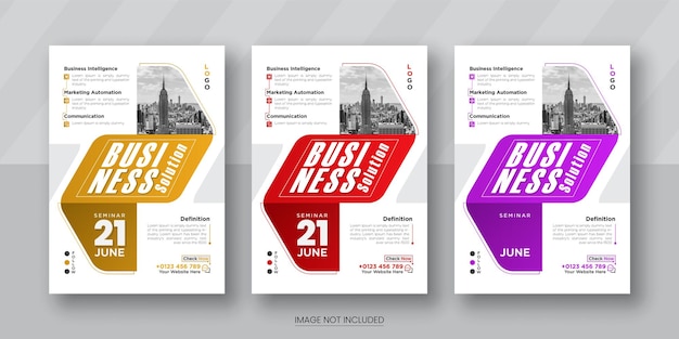 Vector business brochure flyer template for annual report company