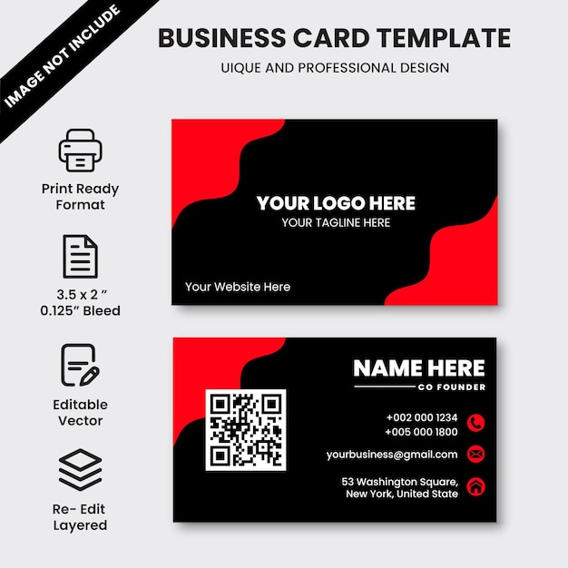 Vector business card design template premium