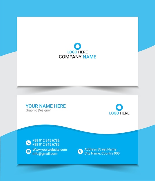 Vector business card design or visiting card template.