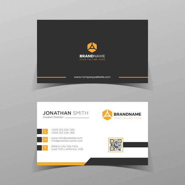 Vector Business cards and Modern Creative and Clean template simple minimal Business Card layout design