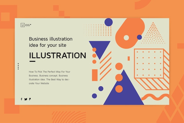 Vector vector business concept with universal abstract shapes text for website design and development app responsive programming seo maintenance banner landing page template