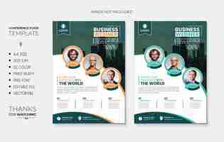 Vector vector business conference brochure flyer design layout template in a4 size with nice background