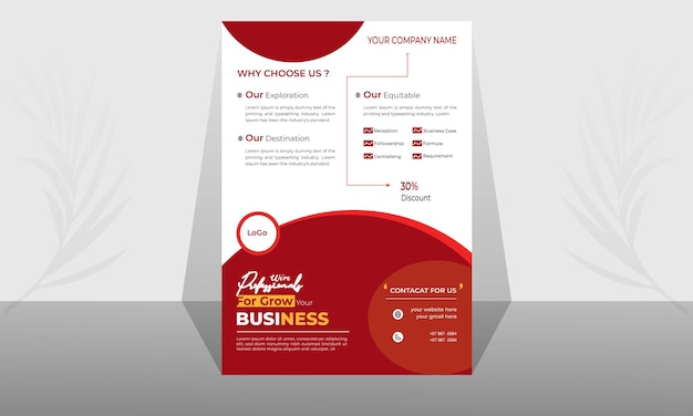 Vector business corporate flyer design