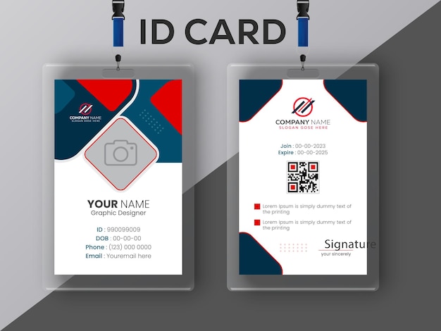 Vector business corporate id card design creative id cards template