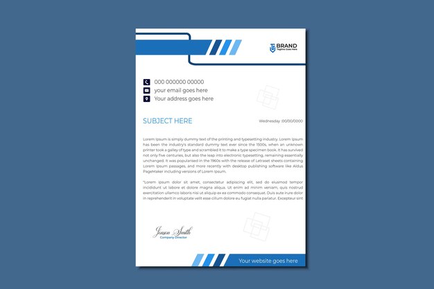 Vector business and corporate letterhead template