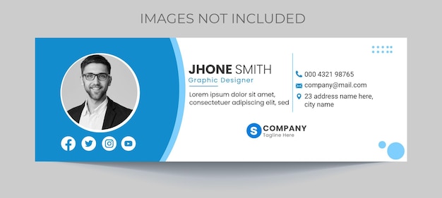 Vector business email signature template design