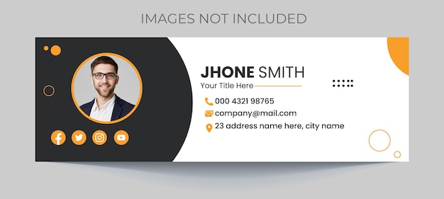 Vector business email signature template design