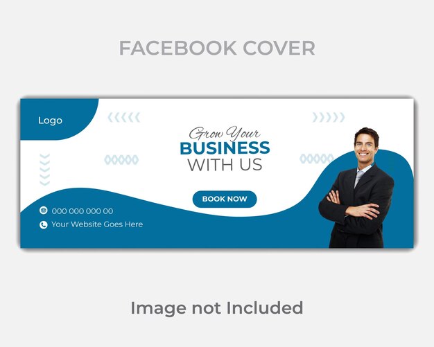 Vector business facebook cover banner template