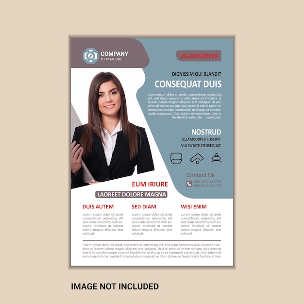 Vector vector business flyer design template a4 size with bleed