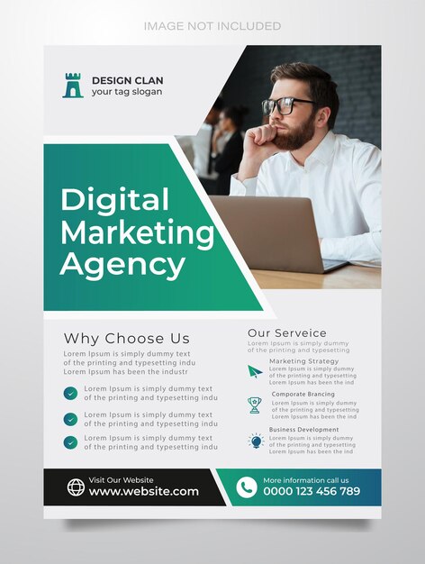 vector business flyer design template