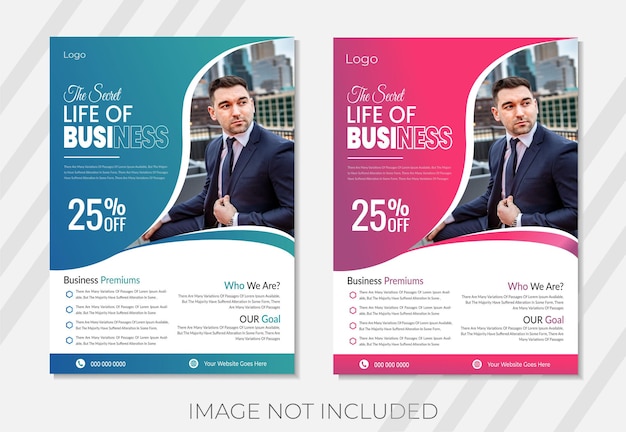 Vector business flyer design template