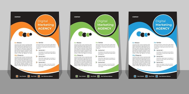 Vector business flyer design template