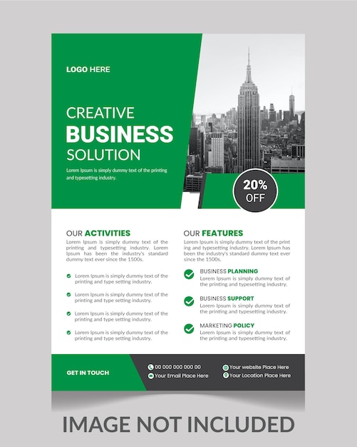 Vector business flyer template
