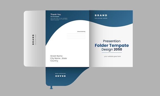 Vector business folder design