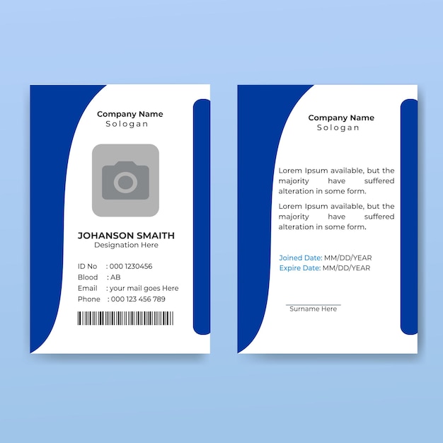 vector business id card template