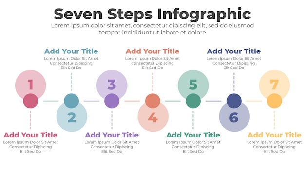 Vector business infographic design elements and flowchart steps