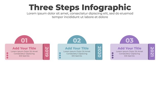 Vector business infographic design elements and flowchart steps