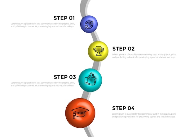 Vector business infographic in gradiënt