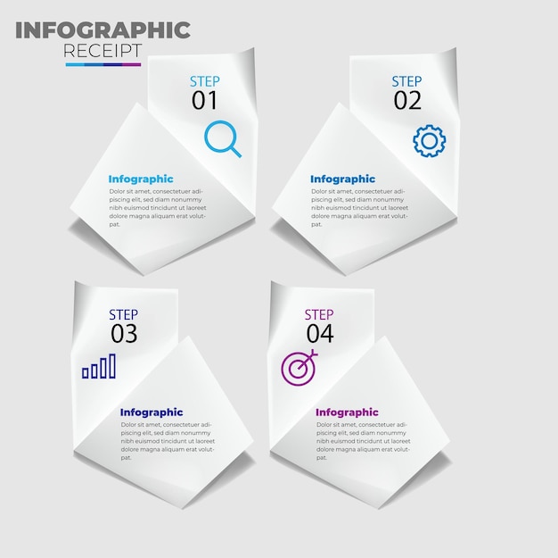 Vettore infografica aziendale del vettore ricevuta