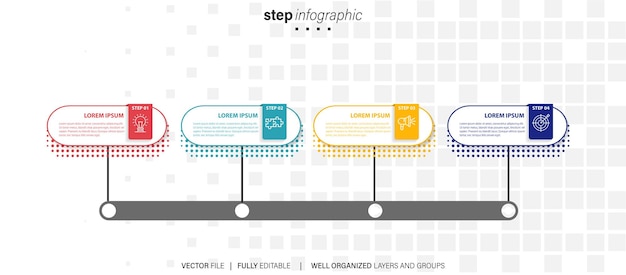 vector business infographic steps