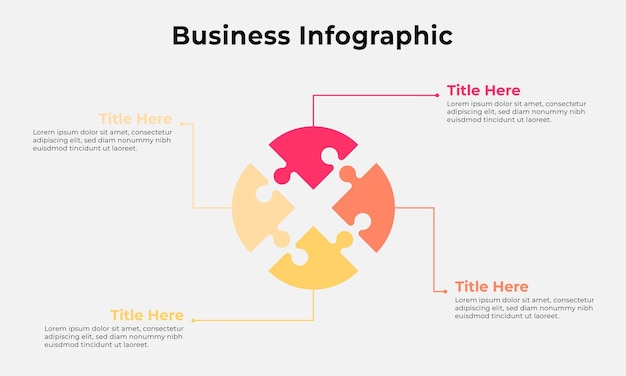 Vector vector business infographic with puzzle concept for slide presentation